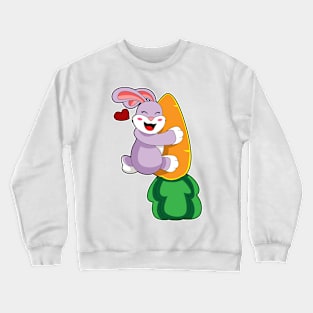 Rabbit with Carrot Crewneck Sweatshirt